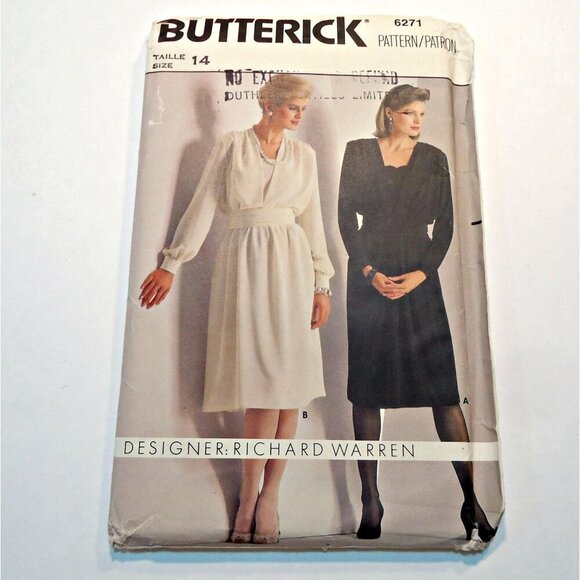 Butterick 6271 Sewing Pattern  Blouse Bodice Camisole Dress Sash Women's Misses - Picture 2 of 5